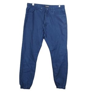 Express Vintage Men Blue Jogger Drawstring Pants Outdoors